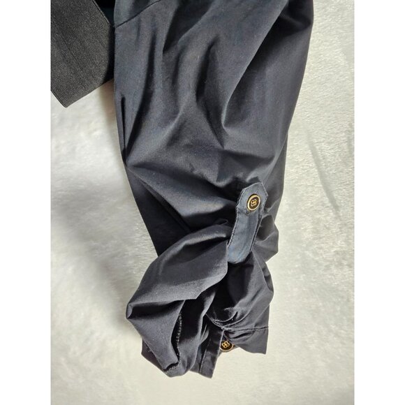 Ashley Stewart Button Down Tunic Shirt With Belt - Black - Size 18 - Picture 6 of 10